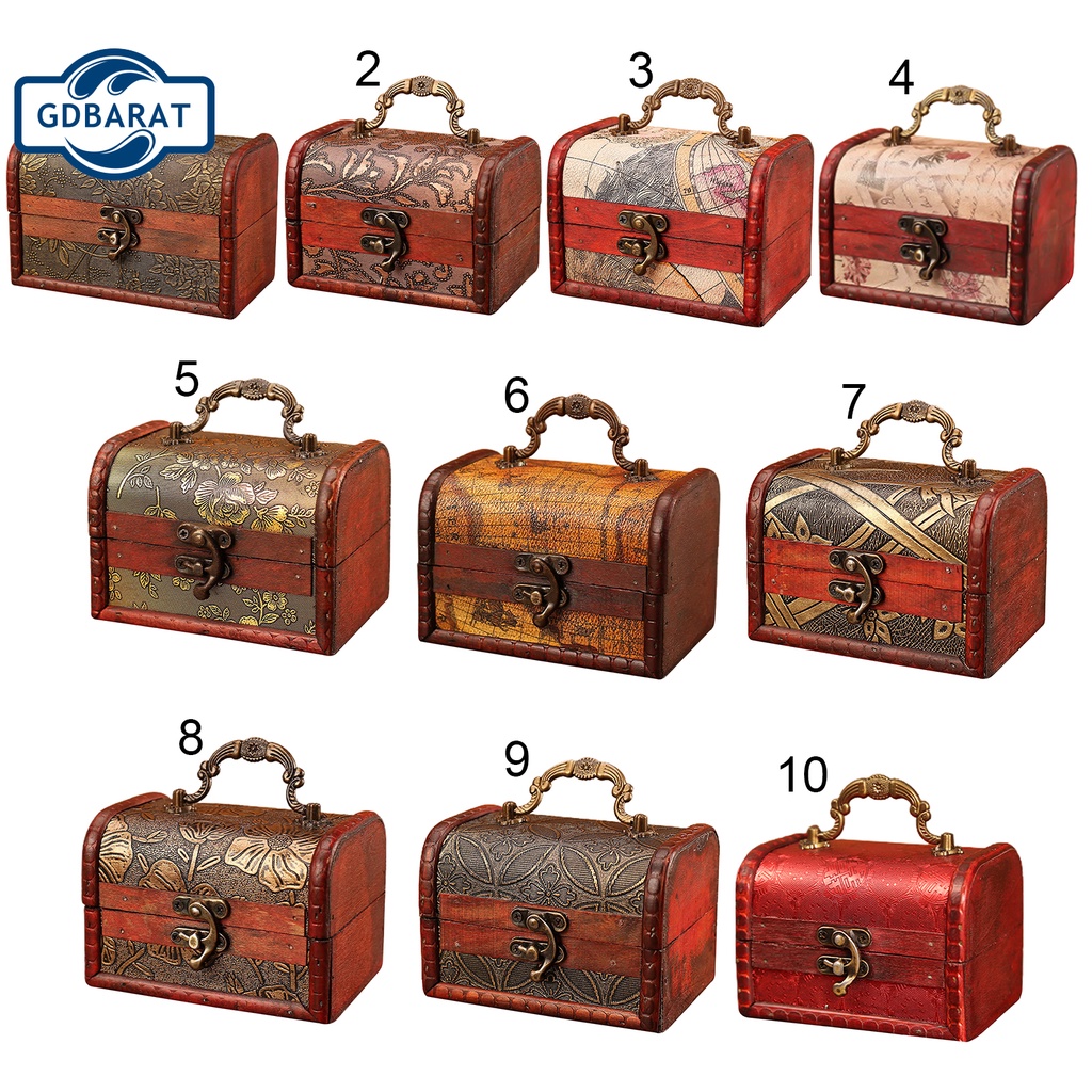 Hộp đựng trang sức bằng gỗ phong cách cổ điển