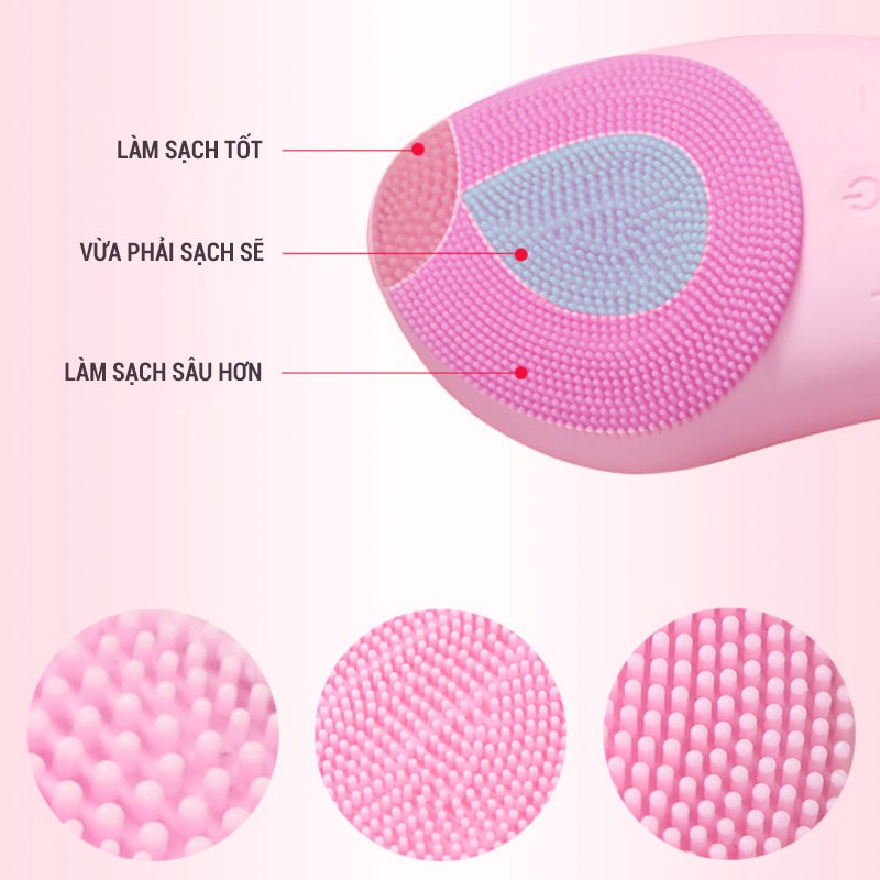 [HÀNG CÓ SẴN] Máy Rửa Mặt Chính Hãng SONIC FACIAL BRUSH Sạc USB Chống Nước | BigBuy360 - bigbuy360.vn