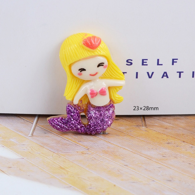 Mô hình 05 nàng tiên cá ngộ nghĩnh dùng làm đồ thủ công trang trí handmade Charm SLime