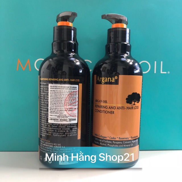 Cặp gội xả ngăn rụng tóc argana 500ml x2