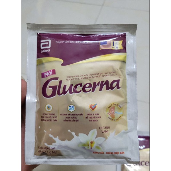 1 Hộp Combo Dùng Thử Sữa Bột Glucerna 52,1g(Hương vani, Lúa mạch)