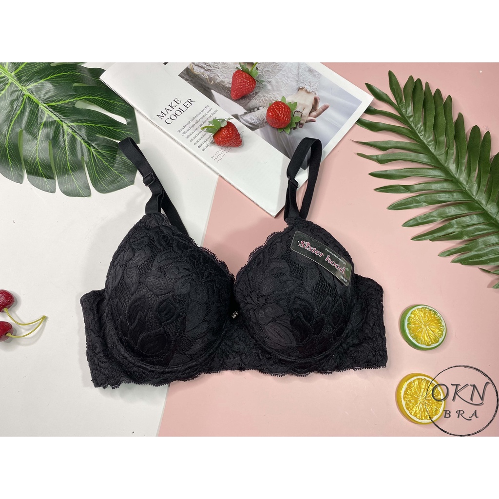 ÁO LÓT THÁI LAN BIGSIZE SISTERHOOD 2183 BẢN TO 3 MÓC, áo lót bigsize cúp C, có gọng, mút mỏng, ren mềm mịn