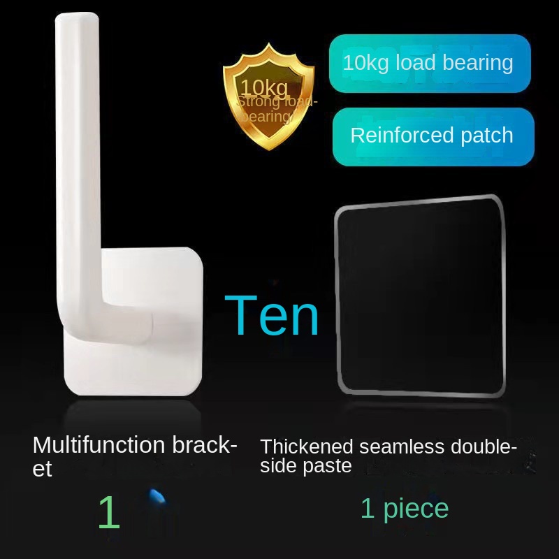 Móc Treo Quần Áo Hình Chữ L Bằng Nhựa Viscose Chắc Chắn Không Đục Lỗ Đa Năng