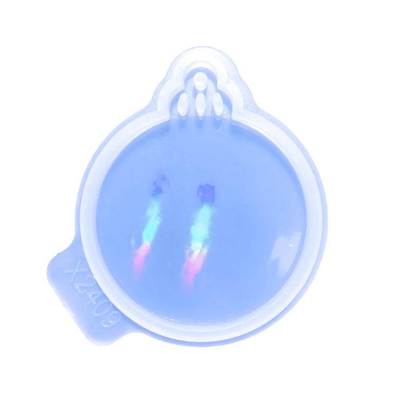 Khuôn Làm Móc Khóa Bằng Nhựa Resin Hình Tròn DIY