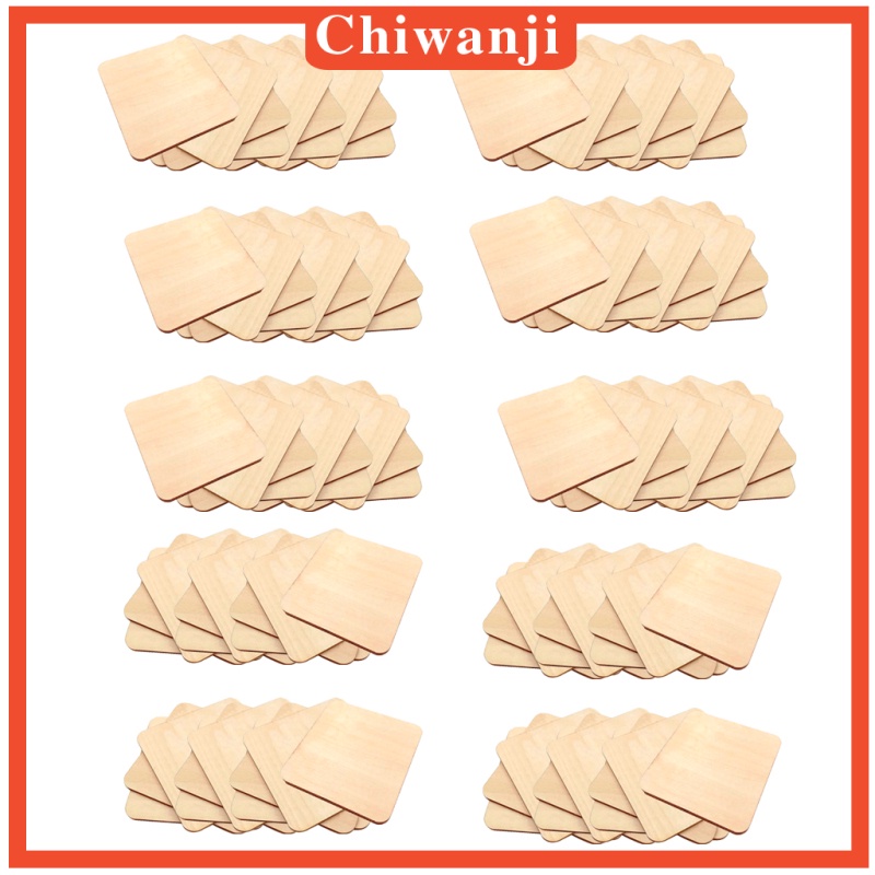 Bộ 100 Miếng Gỗ Vuông Cắt Gạch Lát Blesiya