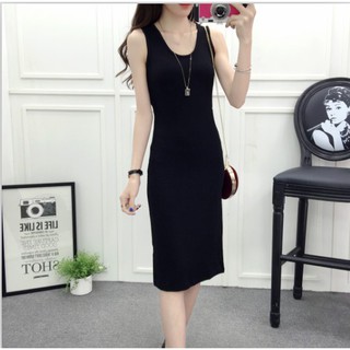 ĐẦM BODY THUN 3 LỖ GÂN XẺ TÀ