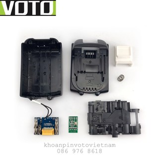 Bộ vỏ mạch pin Makita 18v 5s 2p new có đèn báo pin nhận sạc zin