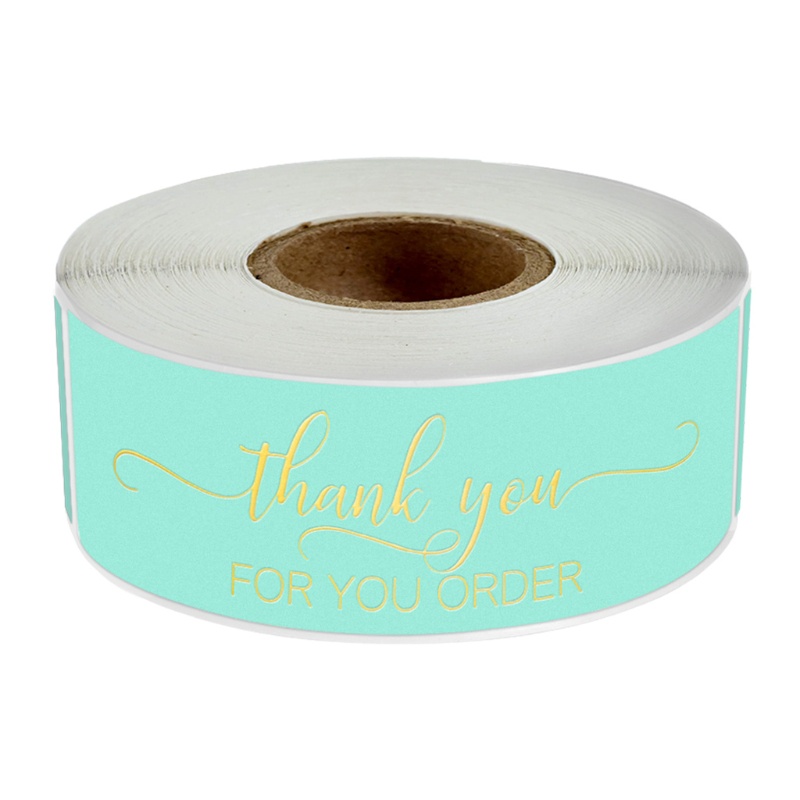 Bộ 120 Miếng Dán In Chữ Thank You for Your Order Trang Trí Hộp Kẹo