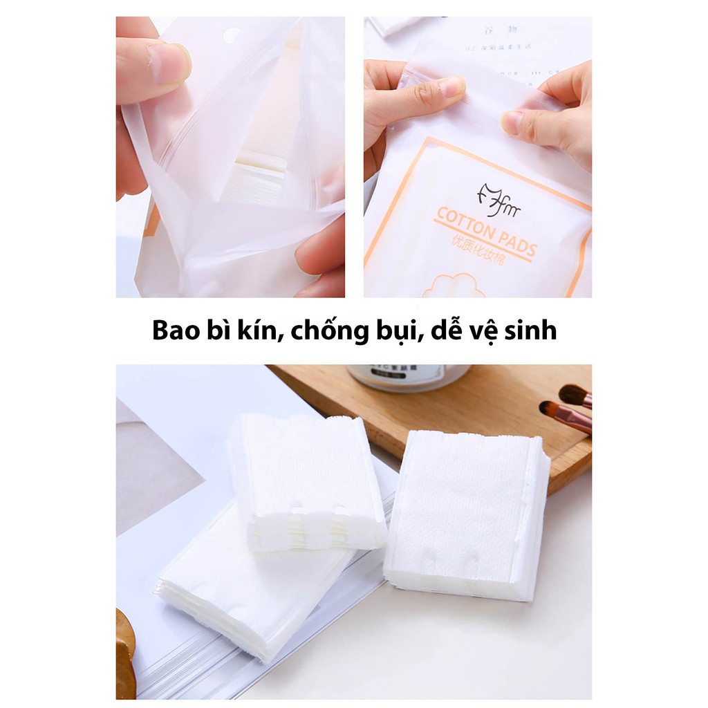 Bông tẩy trang cotton pads 222  | bông tẩy trang Smart mane-MIẾNG TẨY TRANG 3 lớp -CHẤT LƯỢNG