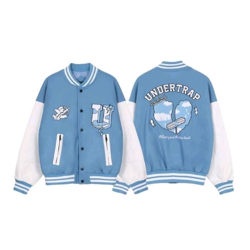 Áo Khoác Bomber Nam Nữ In Chữ UNDERTRAP Chất Liệu Nỉ Bông Siêu Cute - Super Fashion P