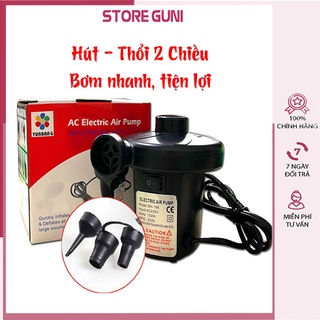 Bơm điện mini 2 chiều hút thổi bơm phao bơi, bơm ghế hơi, bơm bể phao, bơm hút chân không