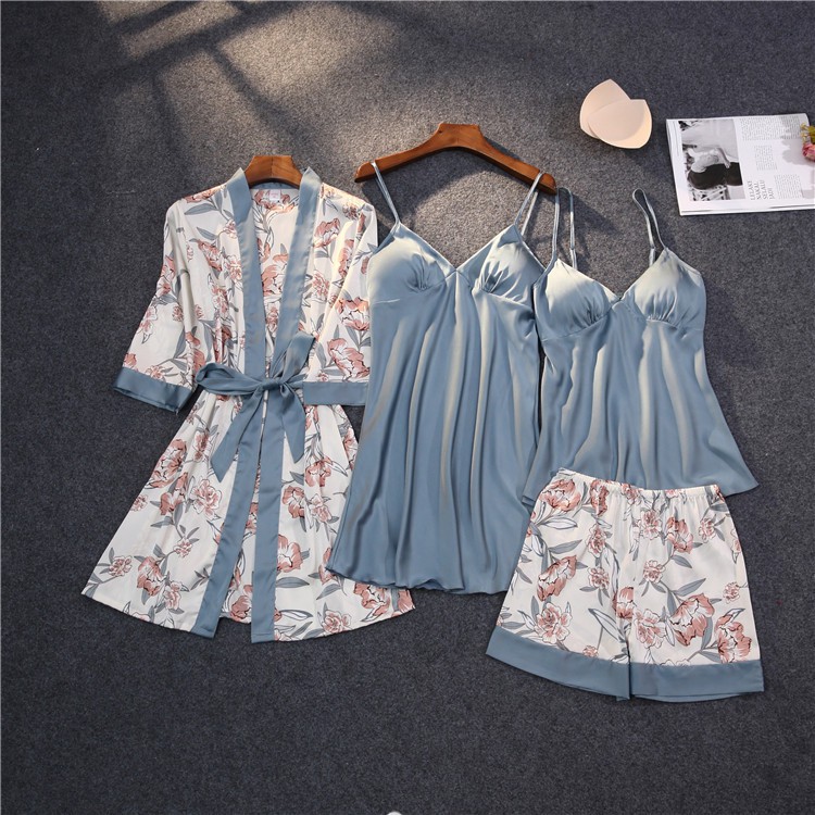 Set Đồ Ngủ 4 Chi Tiết Thời Trang Quyến Rũ Cho Nữ