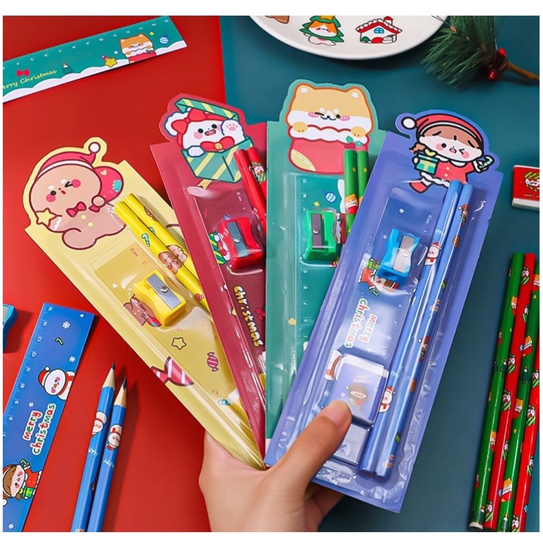 Bộ bút chì thước kẻ Noel , Giáng sinh