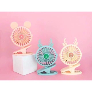 Quạt mini tai thỏ góc xoay 720 độ, kẹp đa năng tiện dụng, Bảo hành 06 tháng