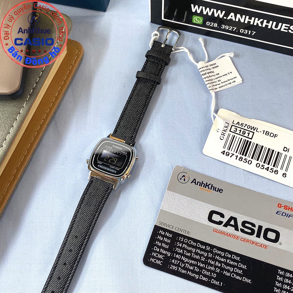 Đồng hồ nữ Casio LA670 LA670WA-2DF LA670WA-4DF LA670WL-1BDF LA670W chính hãng - giá rẻ bảo hành 1 năm pin trọn đời