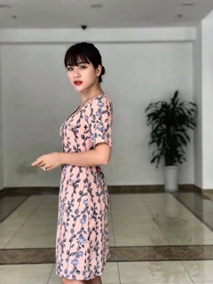 Váy xuông đai eo voan lụa 2 lớp