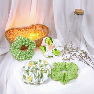 Cột tóc Scrunchies, dây buộc tóc, chun cột tóc hoa quả dễ thương (Fullbox)