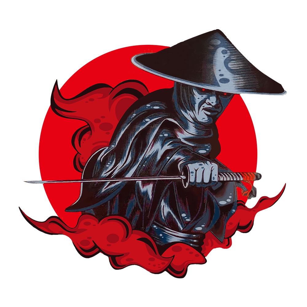 Miếng Dán Trang Trí Xe Ô Tô/Mô Tô Hình Samurai Nhật Bản Cá Tính