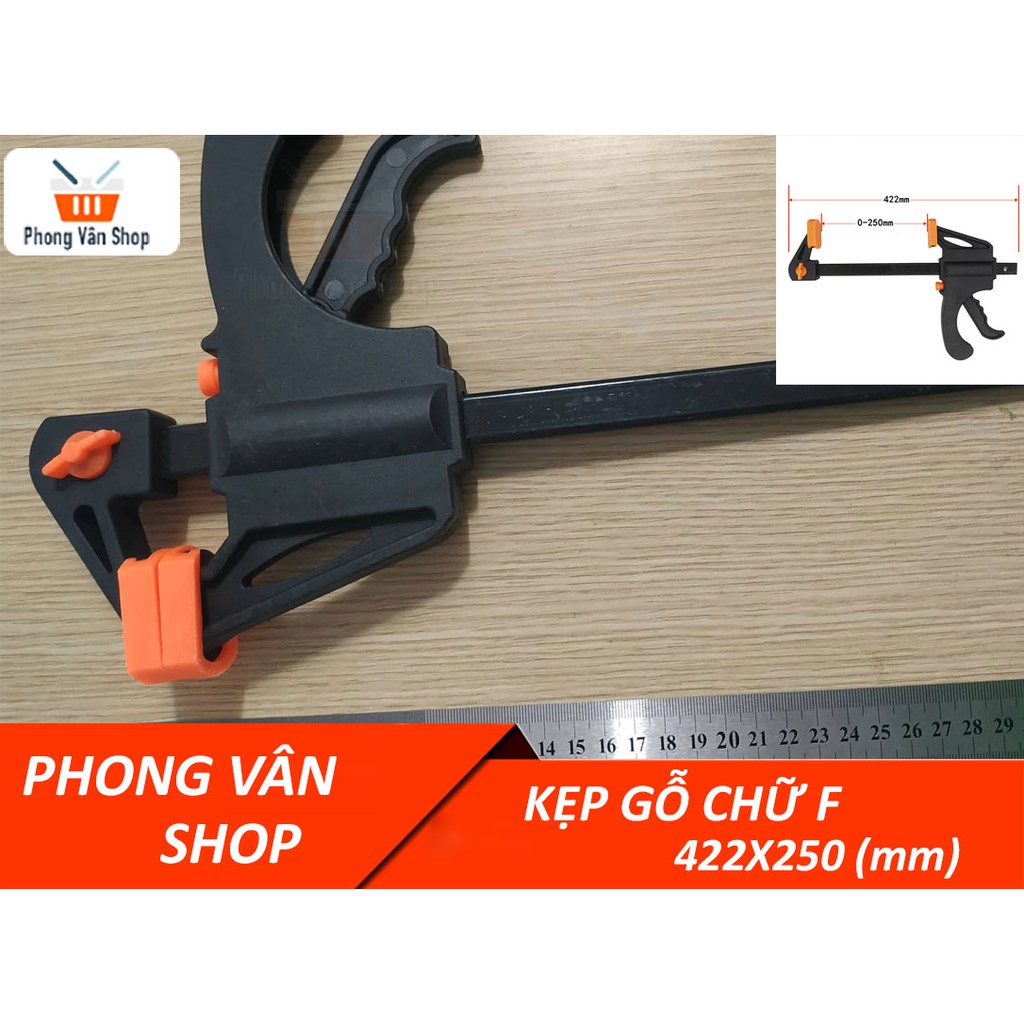 Kẹp gỗ chữ F - 422x250mm