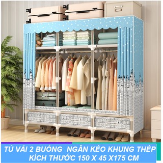 Tủ vải metall 3 buồng cao cấp