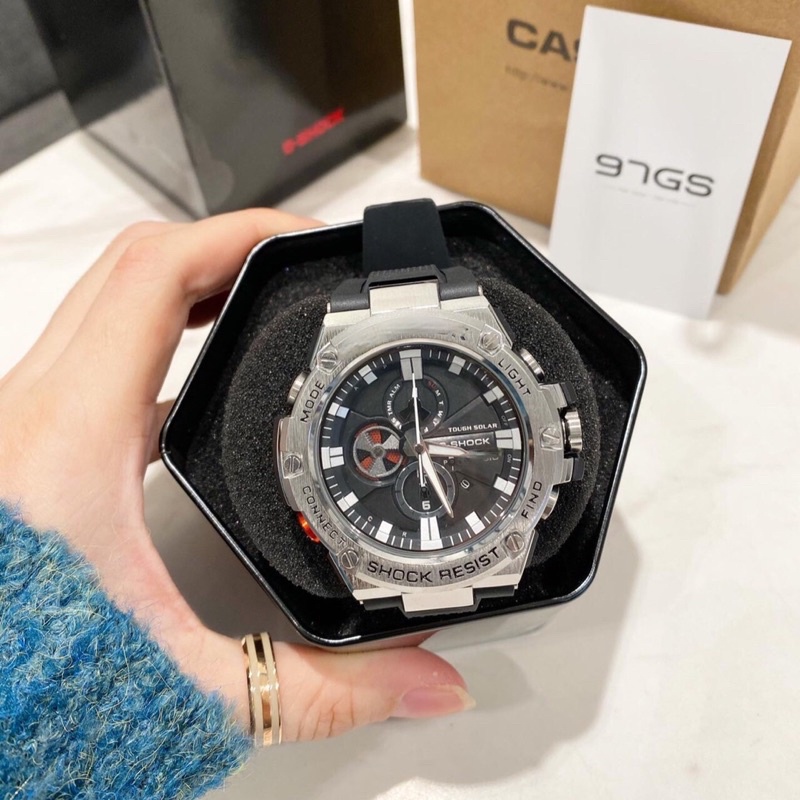 Đồng hồ Nam  B. 100 vỏ thép, chống nước tốt, nam tính mạnh mẻ, 44mm