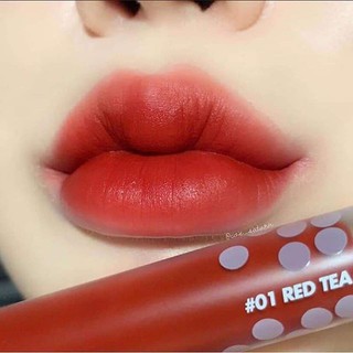Son kem romand milk tea màu 01 red tea - đỏ gạch