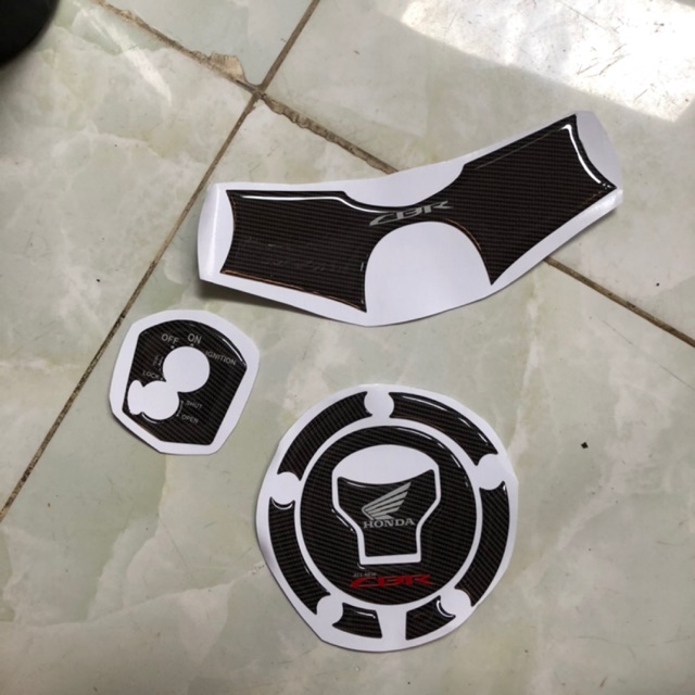 Bộ decal dán nắp xăng ổ khóa bàn thờ cbr150 2016-2020