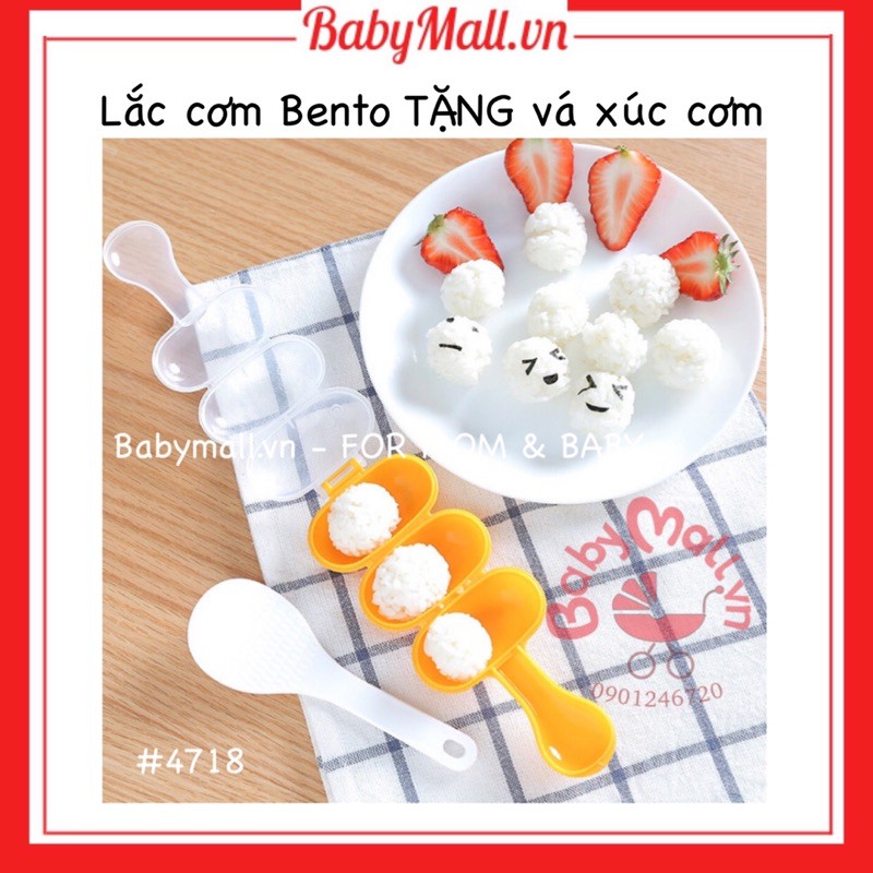 Lắc cơm bento Tặng vá xúc cơm nhỏ xinh 4718