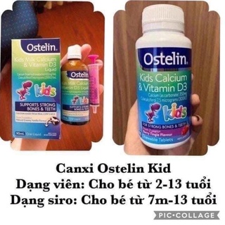 Ostelin Canxi Vitamin D3 viên nhai khủng long dành cho bé từ 2 tuổi - 90 Viên kẹo ngậm