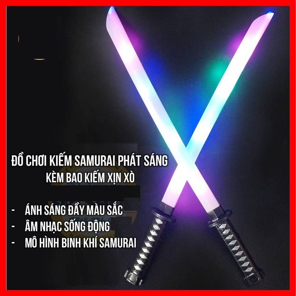 Kiếm Ánh Sáng - Đồ chơi kiếm nhựa Katana Nhật bản, Kiếm Phát Sáng Katana 68 Cm