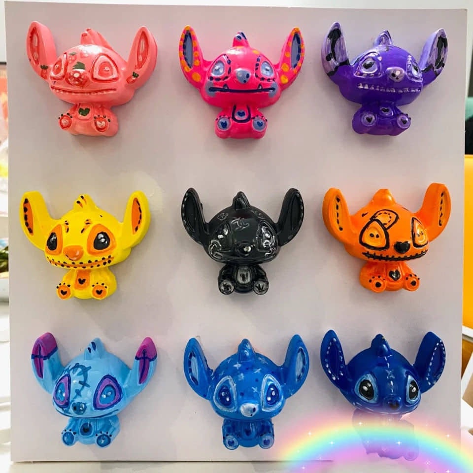 Tô tượng thạch cao stitch 2d size nhỏ 5cm
