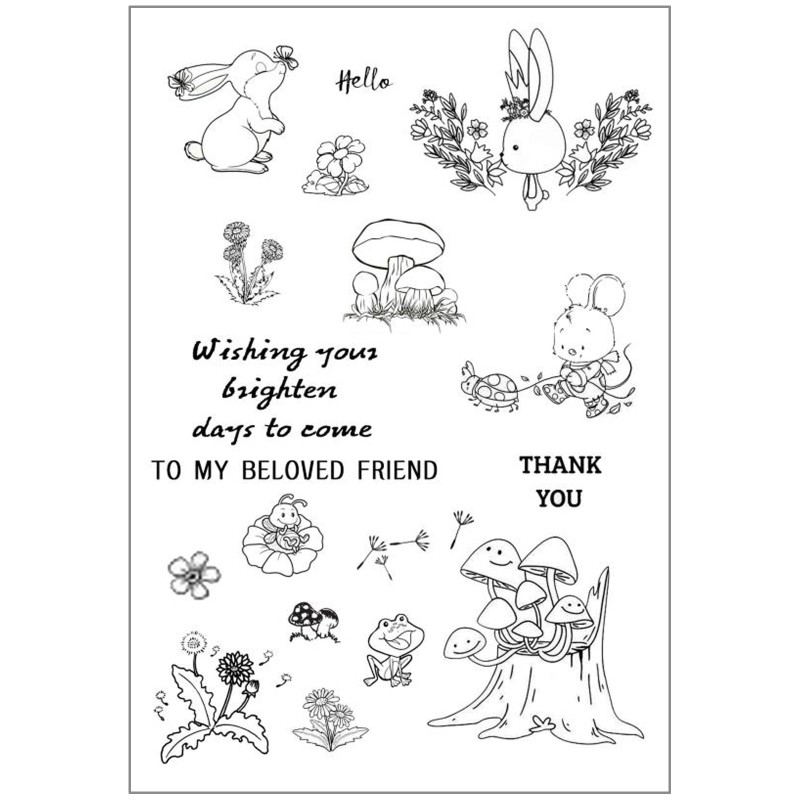 Con Dấu Silicon Trong Suốt Họa Tiết Xinh Xắn Dùng Để Trang Trí Thiệp