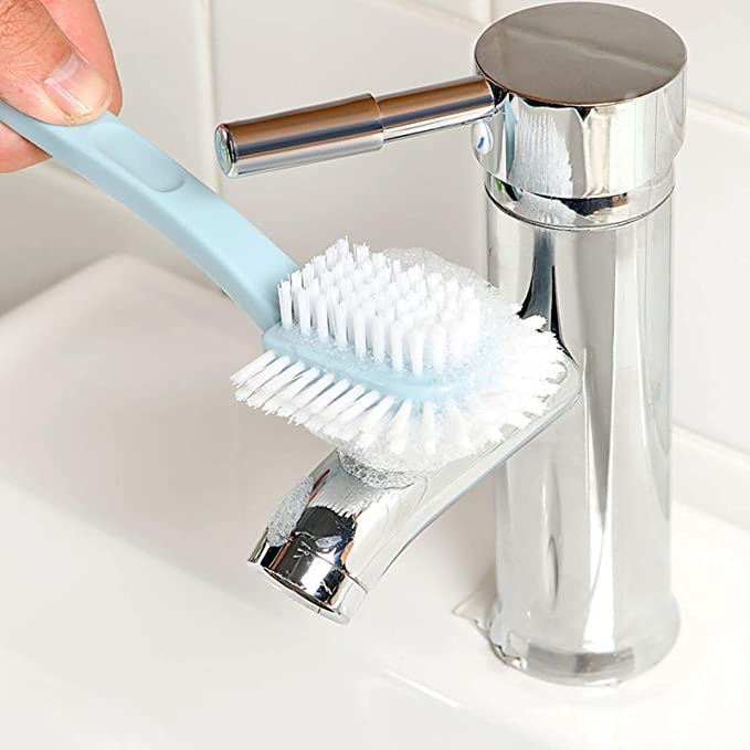 Bàn chải chà giày cán dài năm mặt đa năng tiện lợi
