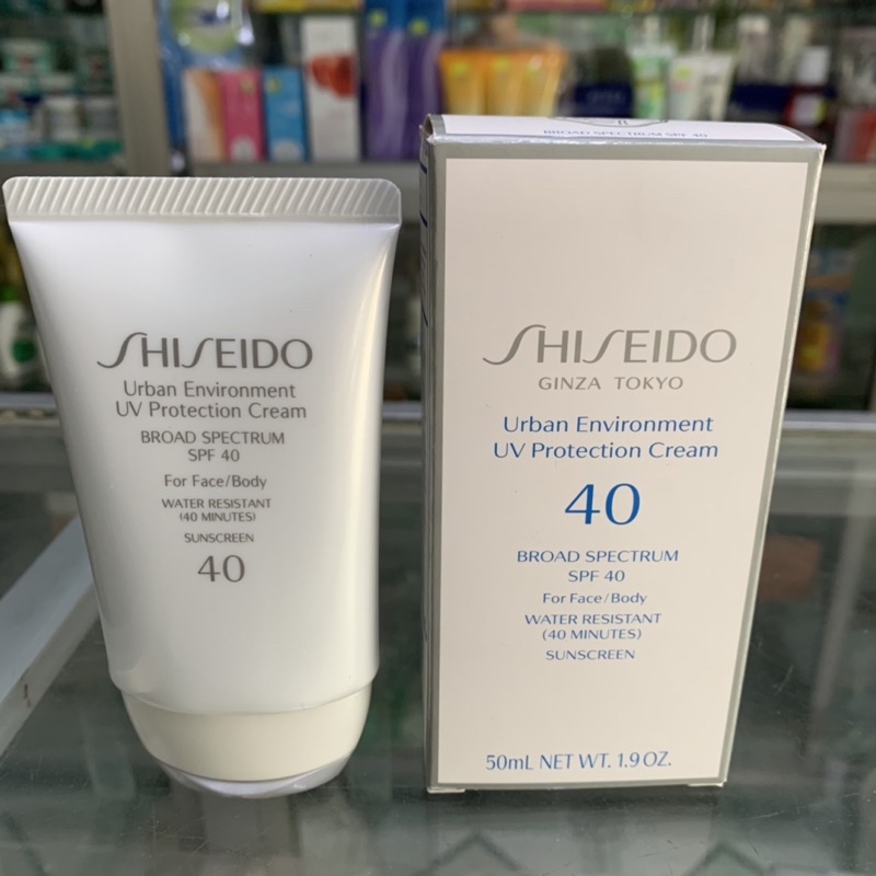KEM CHỐNG NẮNG SHISEIDO 40 URBAN ENVIRONMENT-UV PROTECTION CREAM-BROAD SPECTRUM-SPF 40-FOR FACE/BODY-WATER RESISTANT(40)