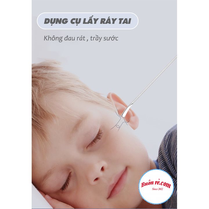 Bộ dụng cụ ngoáy tai (6 MÓN) nhỏ gọn kèm hộp, vệ sinh, làm sạch hiệu quả  Bộ dụng cụ vệ sinh tai bằng thép an toàn 01482