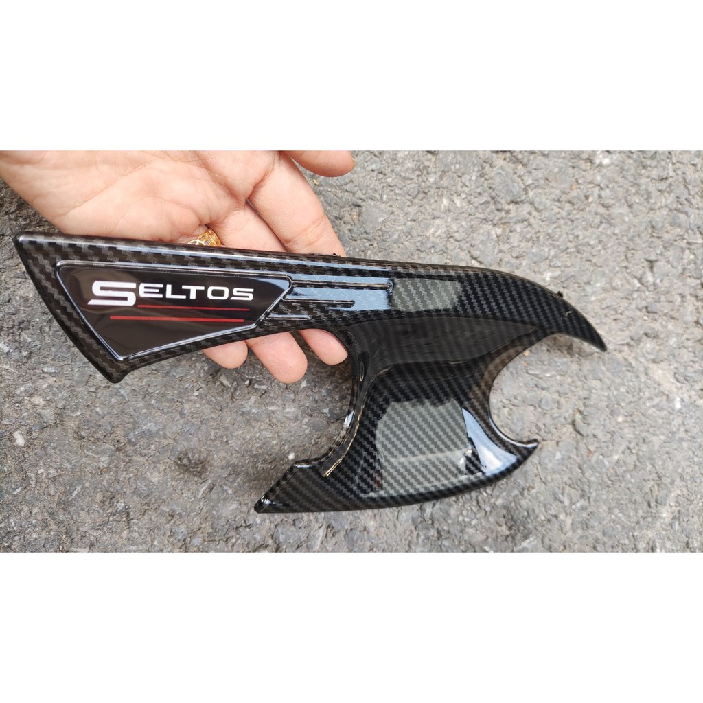 Ốp Hõm Cửa Xe Kia Seltos 2020 Mẫu Carbon*MỚI NHẤT*