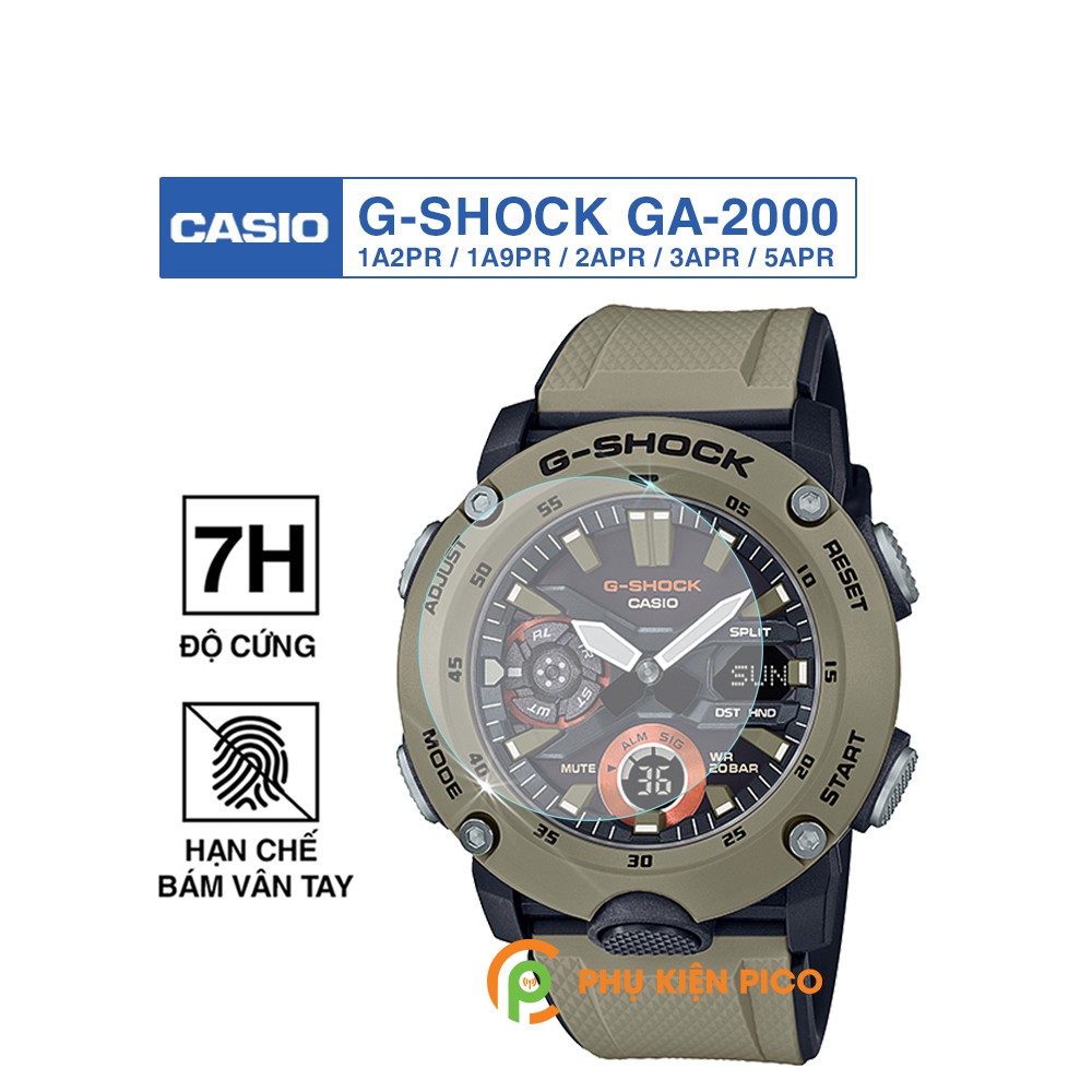 Cường lực đồng hồ Casio G-Shock Ga-2000 1A2PR / 1A9PR / 2APR / 3APR / 5APR độ cứng 7H chống trầy xước–Dán màn hình Casio