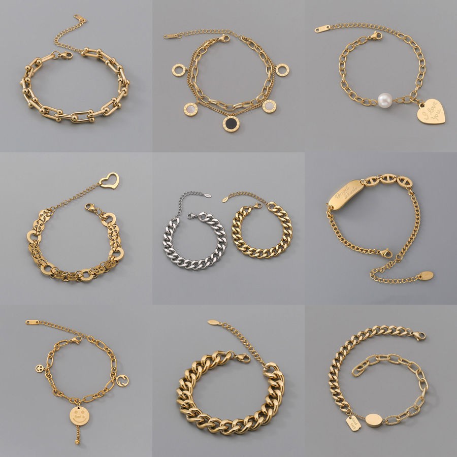 ✚Vòng Tay Vỏ Sò Đôi Bằng Thép Titan Không Phai Màu Cho Nữ