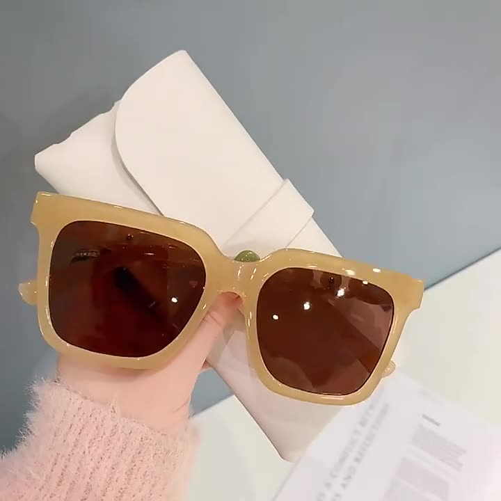 Kính Mát Gọng Vuông Cao Cấp Chống Tia UV400 Thời Trang Hàn Quốc Dành Cho Nam Nữ