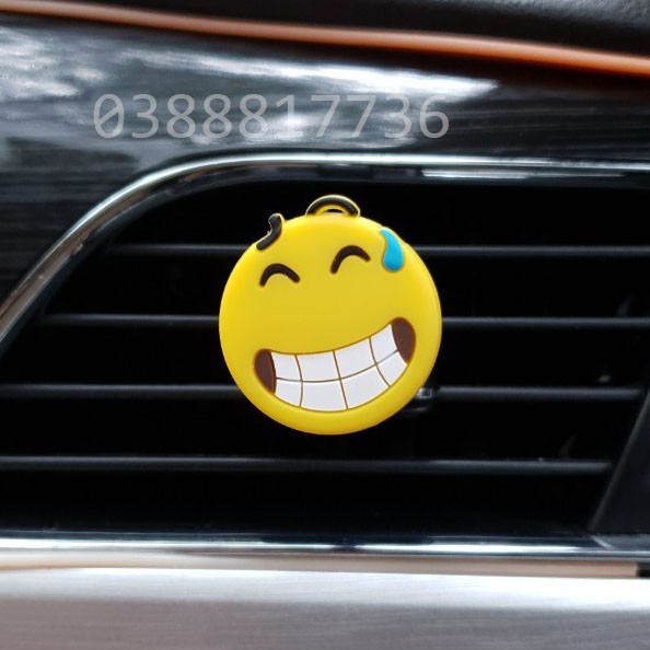 Sáp thơm ô tô cài cửa gió hình Emoji nhún nhảy ngộ nghĩnh