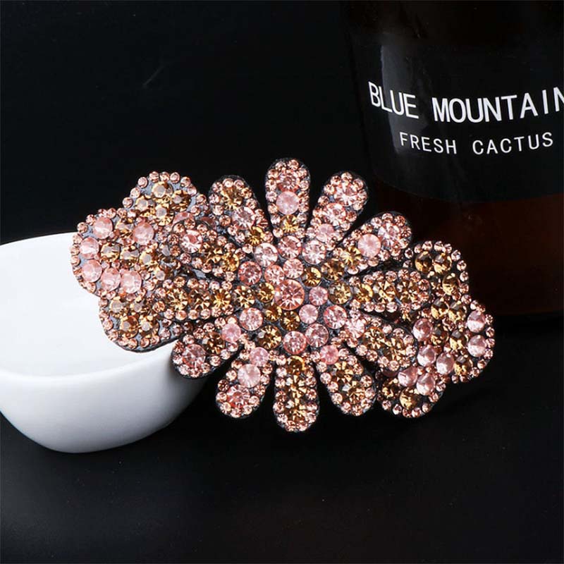 Kẹp tóc hình hoa đính kim cương giả thời trang cho nữ