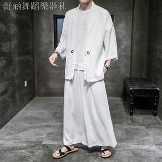 ۞▤Bộ hán phục vải lanh phong cách Trung quốc cho nam