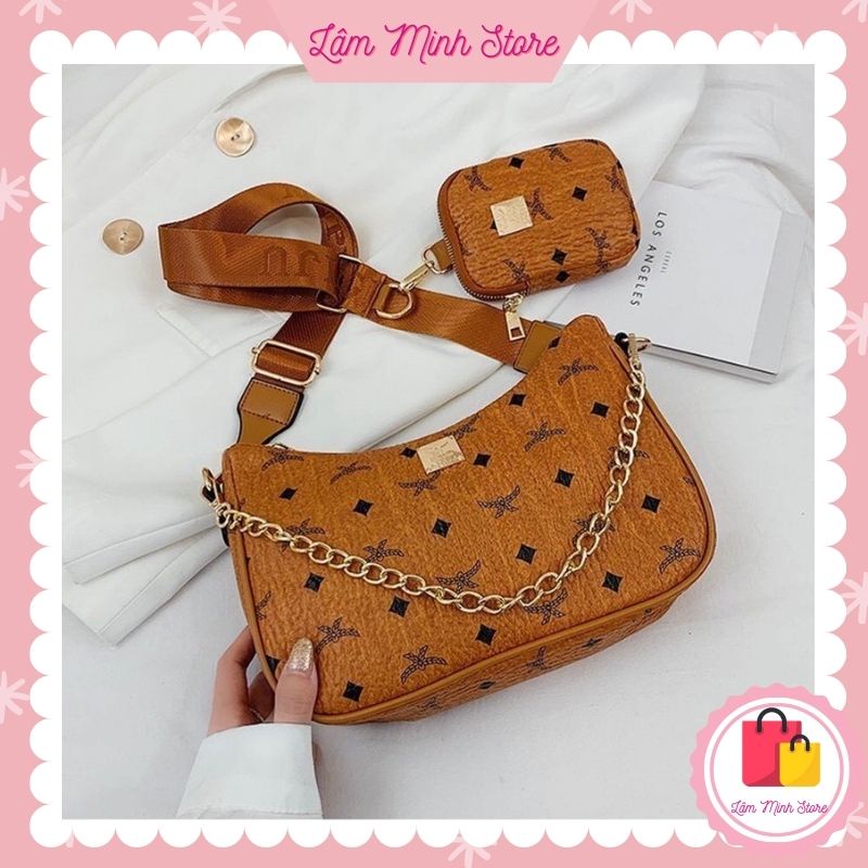 Túi Đeo Chéo Nữ Phong Cách Thời Trang Hàn Quốc Cực Chất Set Bộ 2 Túi+Ví TXCC  12