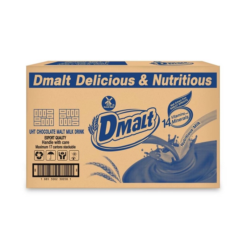 {Nhập Khẩu} 1 Thùng 48 hộp sữa tươi Dmalt ca cao lúa mạch thơm ngon 180ml - Date 07.2022