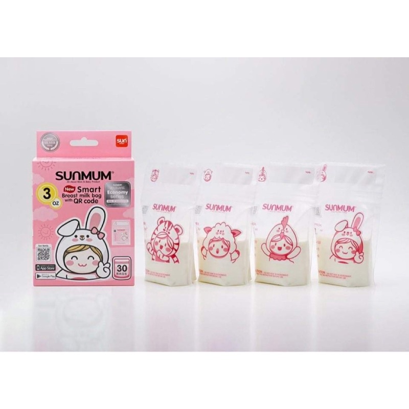 Túi trữ sữa SUNMUM 100ml mẫu mới 2021