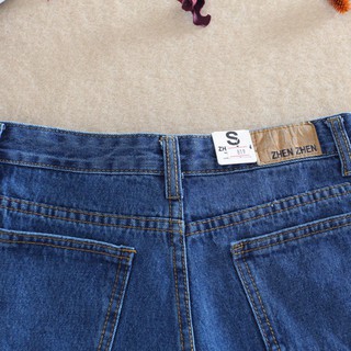 Quần short jean nữ lưng cao