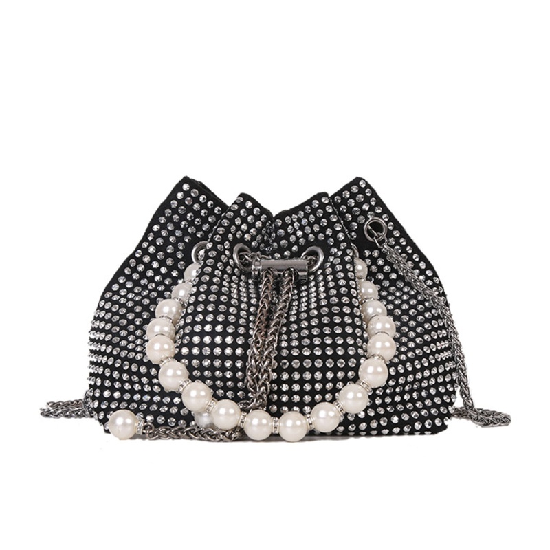 Túi Đeo Chéo Vai Có Dây Xích Đính Đá Thời Trang Sành Điệu Bắt Mắt