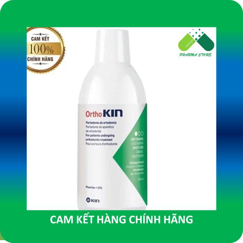 !!! Ortho KIN 500ml - Nước súc miệng cho răng niềng, chỉnh nha [Orthokin, ortokin]