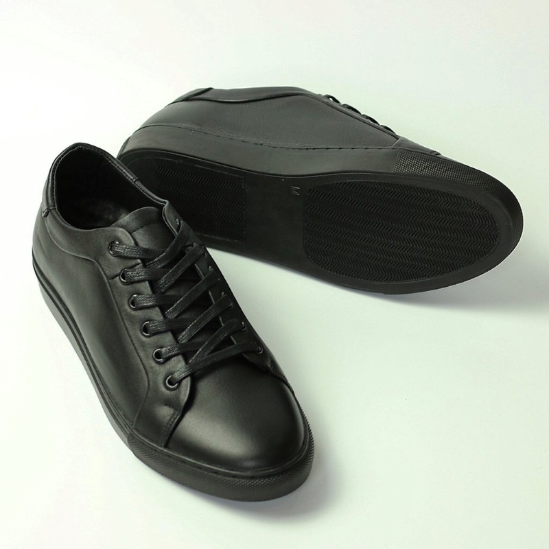 Giày sneaker thể thao nam da bò màu đen CHAGO GCS119