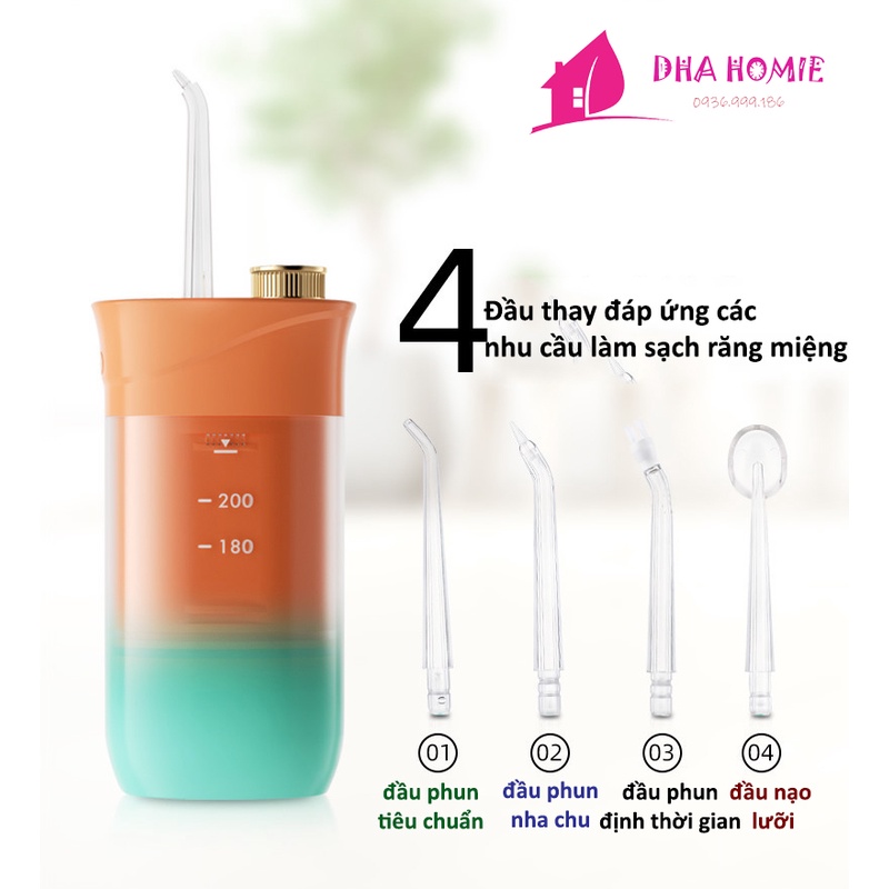 Máy Tăm Nước Cầm Tay Nha Khoa Gấp Gọn Cao Cấp, Máy Vệ Sinh Răng Miệng Tiện Lợi